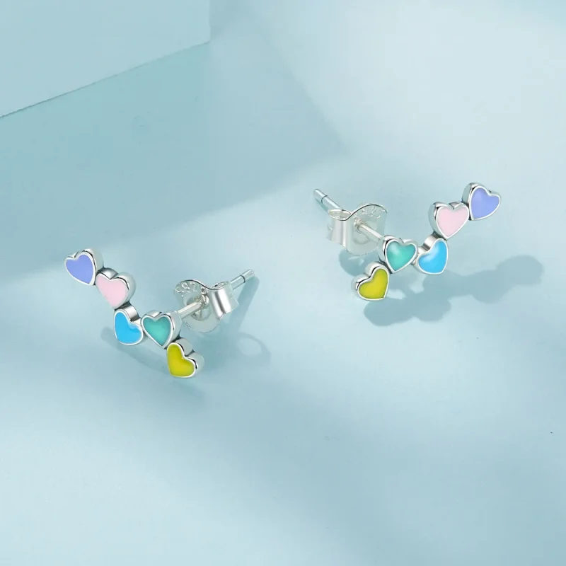 (immagine per) Orecchini a perno di stile Pandora Love Colorful - SCE1638 - Visualizza 3