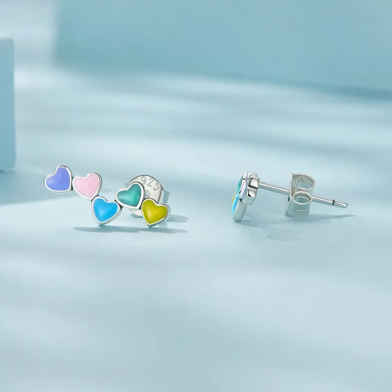 (immagine per) Orecchini a perno di stile Pandora Love Colorful - SCE1638 - Visualizza 4