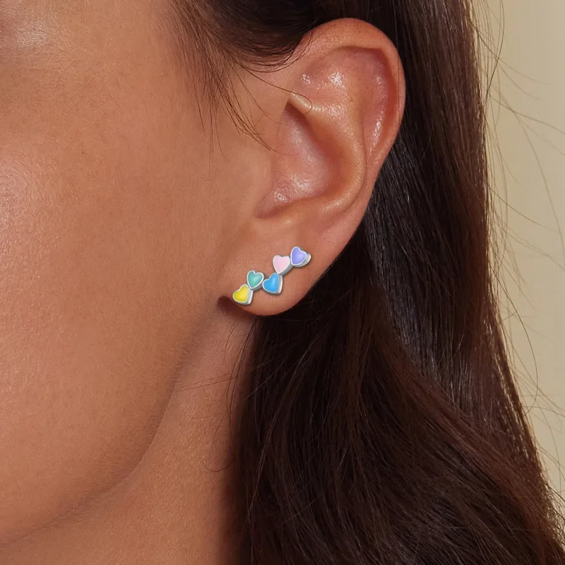 (immagine per) Orecchini a perno di stile Pandora Love Colorful - SCE1638 - Visualizza 6