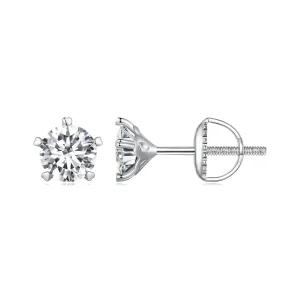 (immagine per) Orecchini a perno in stile Pandora con 0,5 Ct di Moissanite - MSE024-S