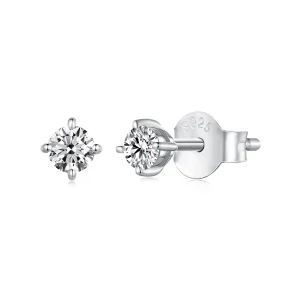 (immagine per) Orecchini a perno in stile Pandora con Moissanite da 0.1 carati (Due certificati) - MSE038