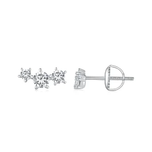 (immagine per) Orecchini a perno in stile Pandora con Moissanite (un certificato) - MSE034