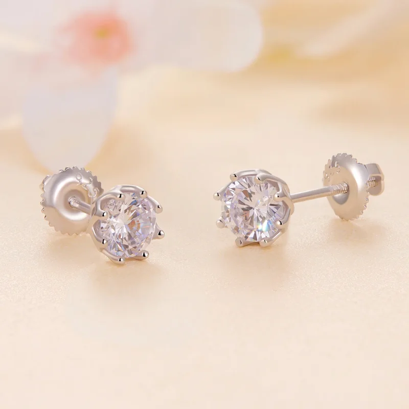 (immagine per) Orecchini a perno Pandora Style con esclusivi Moissanite di classe (Due certific - Visualizza 4