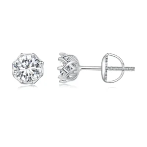 (immagine per) Orecchini a perno Pandora Style con esclusivi Moissanite di classe (Due certificati) - MSE016-S