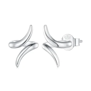 Orecchini a perno stile Pandora con forma di cuffie - BSE903 (immagine per) Orecchini a perno stile Pandora con forma di cuffie - BSE903
