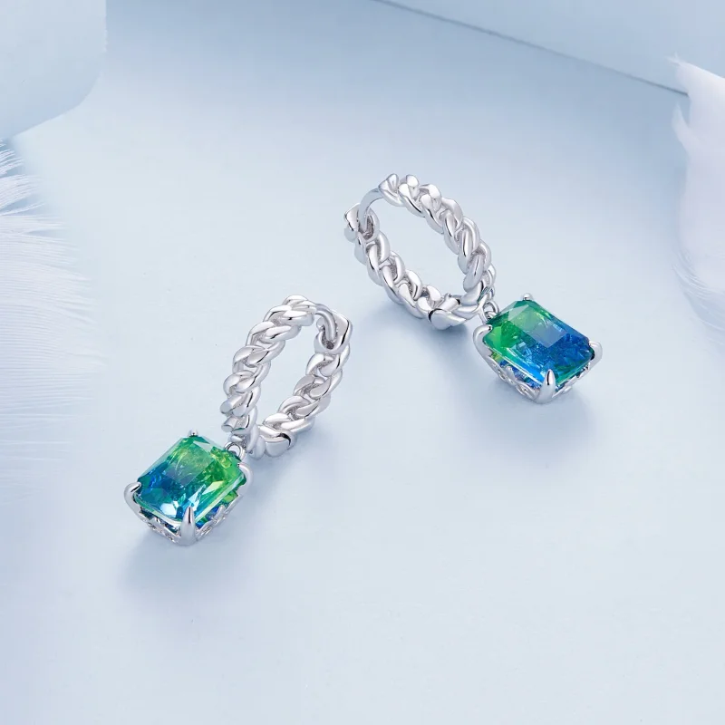 (immagine per) Orecchini ad anello a catenina stile Pandora - BSE887 - Visualizza 3