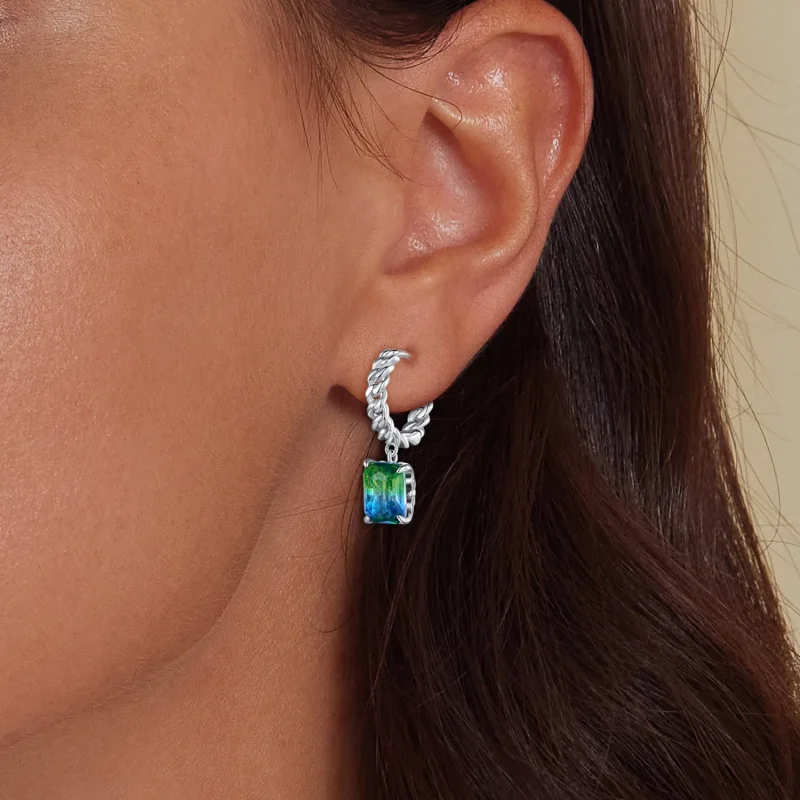 (immagine per) Orecchini ad anello a catenina stile Pandora - BSE887 - Visualizza 6