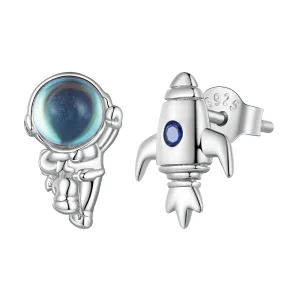 (immagine per) Orecchini asimmetrici dallo stile Pandora con motivo astronave - SCE1578