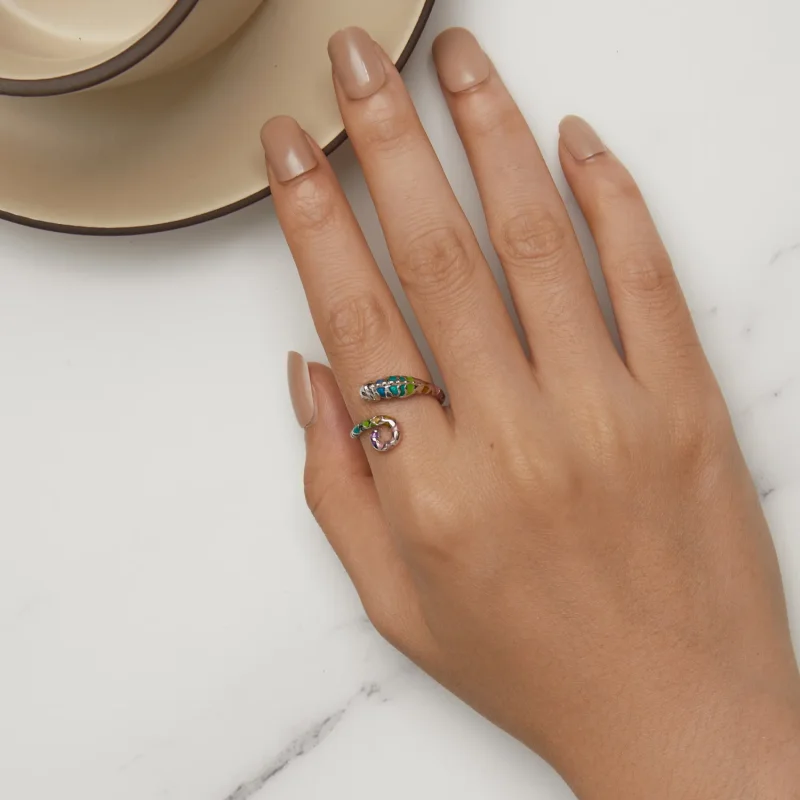 (immagine per) Pandora Stile Anello Aperto Camaleonte - BSR475-E - Visualizza 6