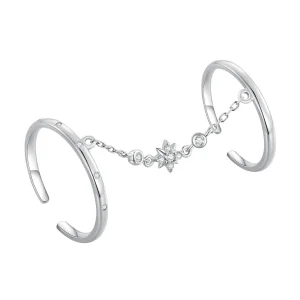 (immagine per) Pandora Stile Catena Doppio Anello Anello Aperto - BSR405