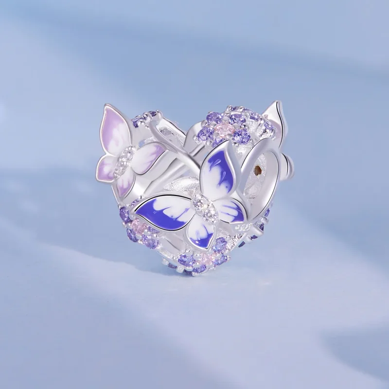 (immagine per) Pandora Stile Ciondolo a forma di cuore a farfalla - SCC2464 - Visualizza 2