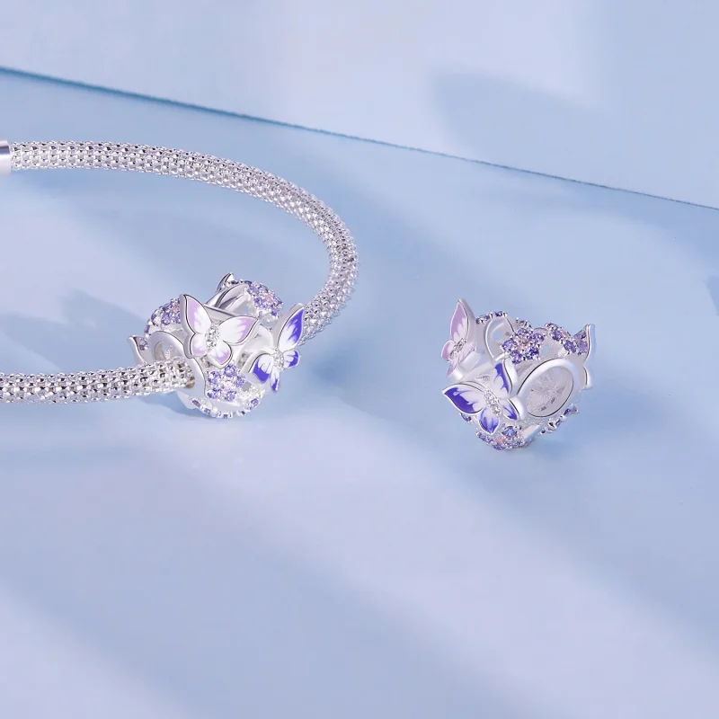 (immagine per) Pandora Stile Ciondolo a forma di cuore a farfalla - SCC2464 - Visualizza 4