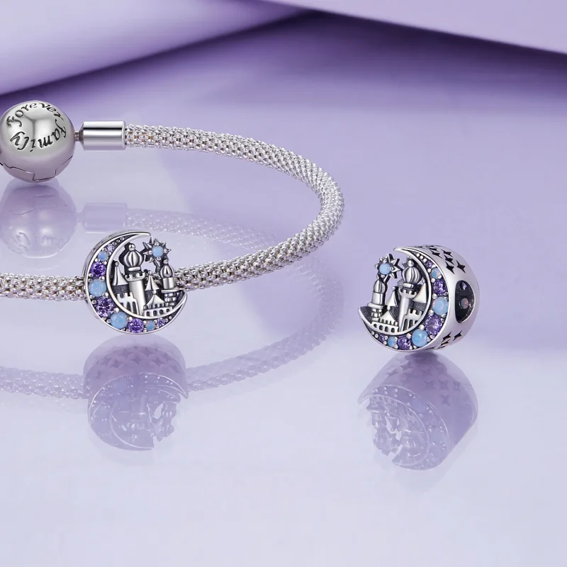 (immagine per) Pandora Stile Ciondolo Castello di Luce Lunare - BSC892 - Visualizza 4