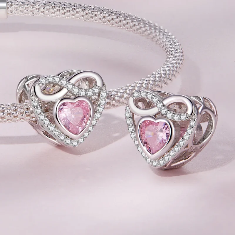 (immagine per) Pandora Stile Ciondolo Cuore Eterno - BSC826 - Visualizza 4