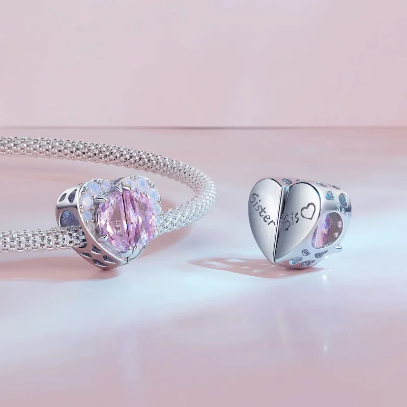 (immagine per) Pandora Stile Ciondolo Cuore Rosa Sorelle - SCC2641 - Visualizza 4