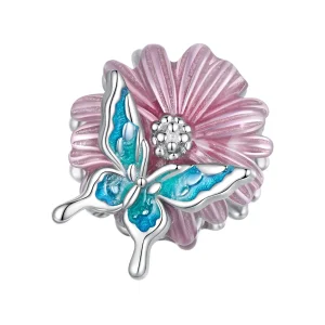 (immagine per) Pandora Stile Ciondolo Farfalla Crisantemo - BSC788