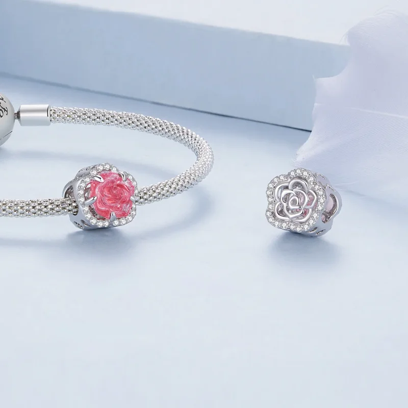 (immagine per) Pandora Stile Ciondolo in Cristallo Rosa - BSC904 - Visualizza 6