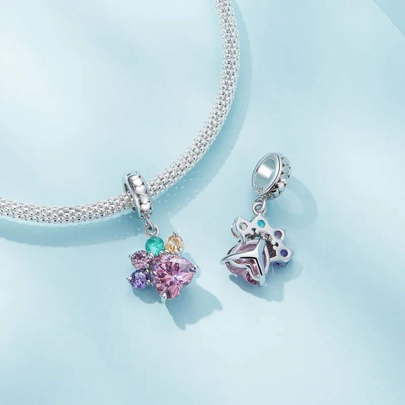 (immagine per) Pandora Stile Colorato Carino Pendente a Zampa - SCC2478 - Visualizza 4