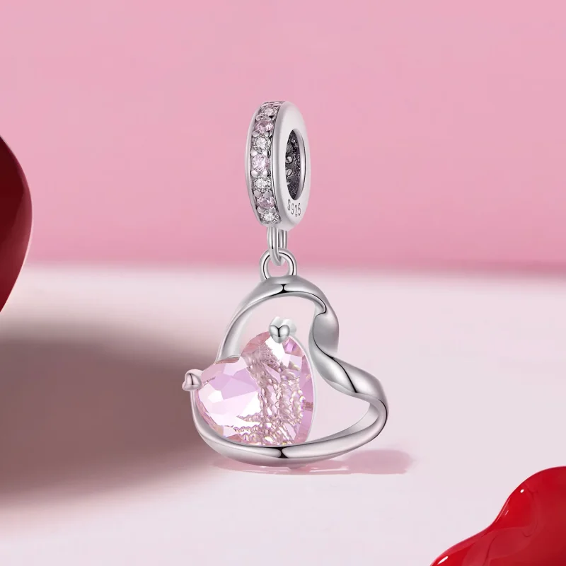 (immagine per) Pandora Stile Cuore a Nastro a Goccia - BSC922 - Visualizza 2