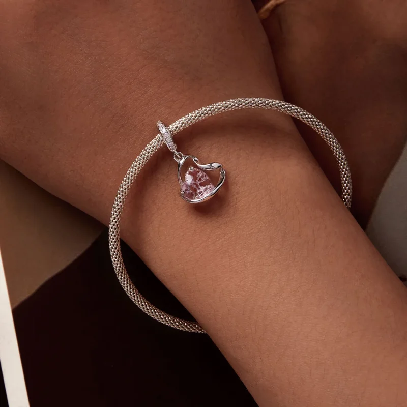 (immagine per) Pandora Stile Cuore a Nastro a Goccia - BSC922 - Visualizza 6