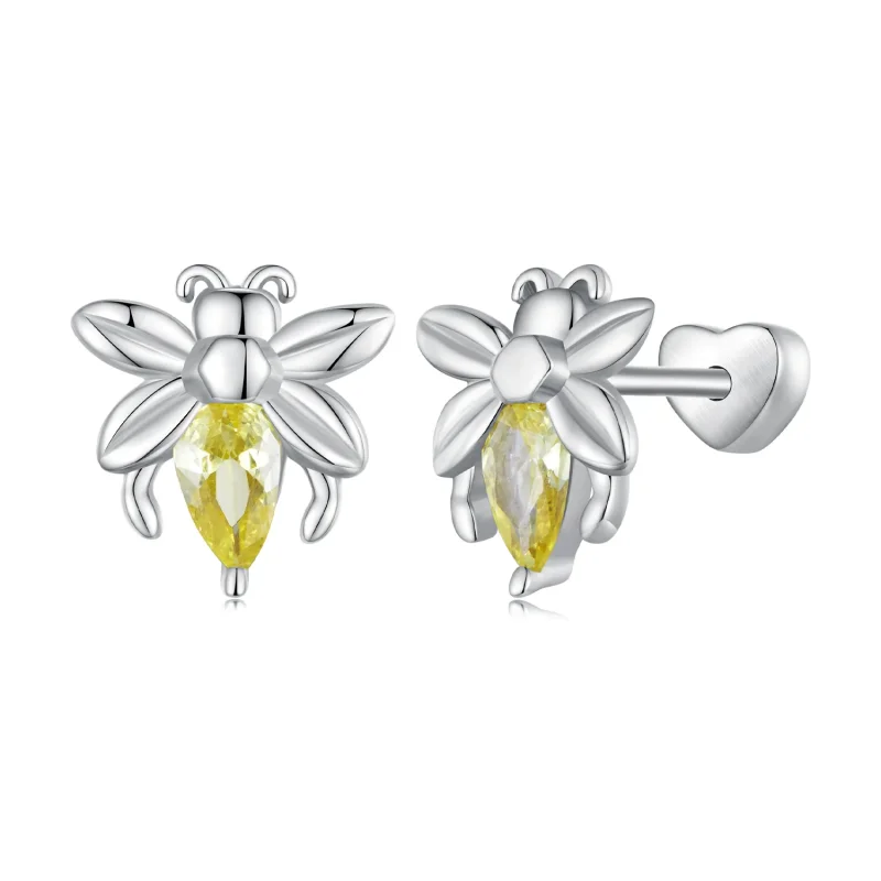 (immagine per) Pandora Stile Due Orecchini a Bottone Indossabili a Forma di Ape - SCE1580 - Visualizza 8