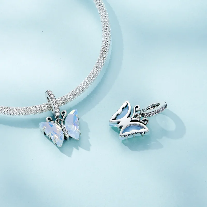 (immagine per) Pandora Stile Farfalla Aurora Blu Ciondolo - SCC2305 - Visualizza 4