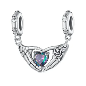 Pandora Stile Halloween Teschio Mani Ciondolo - SCC2607 (immagine per) Pandora Stile Halloween Teschio Mani Ciondolo - SCC2607