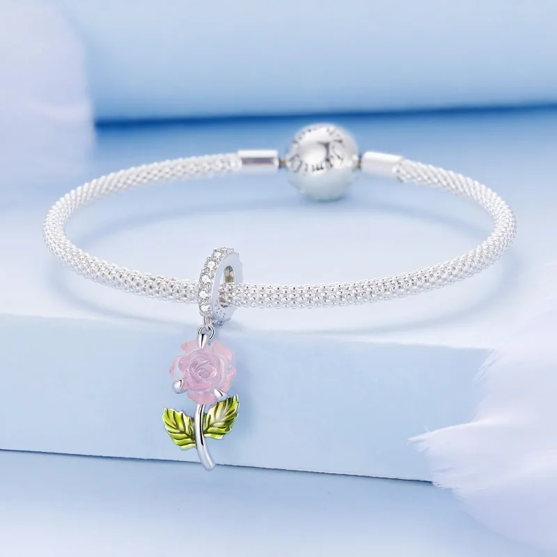 (immagine per) Pandora Style Crystal Rose Dangle - BSC824 - Visualizza 3