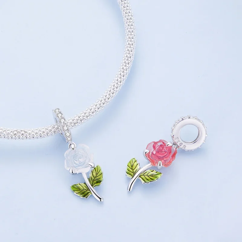(immagine per) Pandora Style Crystal Rose Dangle - BSC824 - Visualizza 4