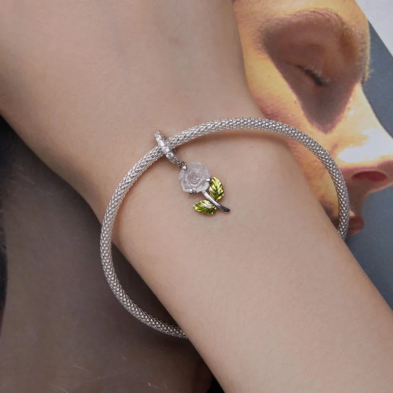 (immagine per) Pandora Style Crystal Rose Dangle - BSC824 - Visualizza 5