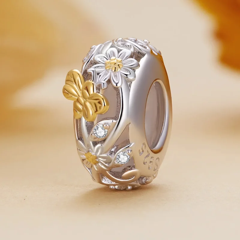 (immagine per) Pandora Style Daisy Bee Silicone Spacer - BSC819 - Visualizza 2