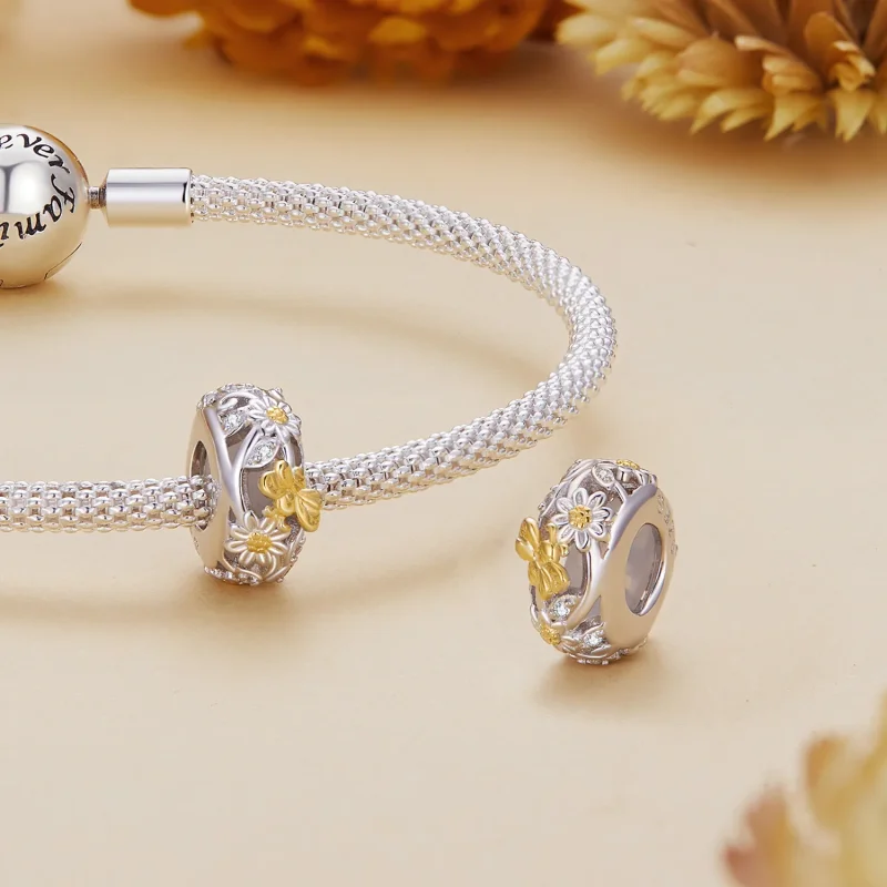 (immagine per) Pandora Style Daisy Bee Silicone Spacer - BSC819 - Visualizza 4
