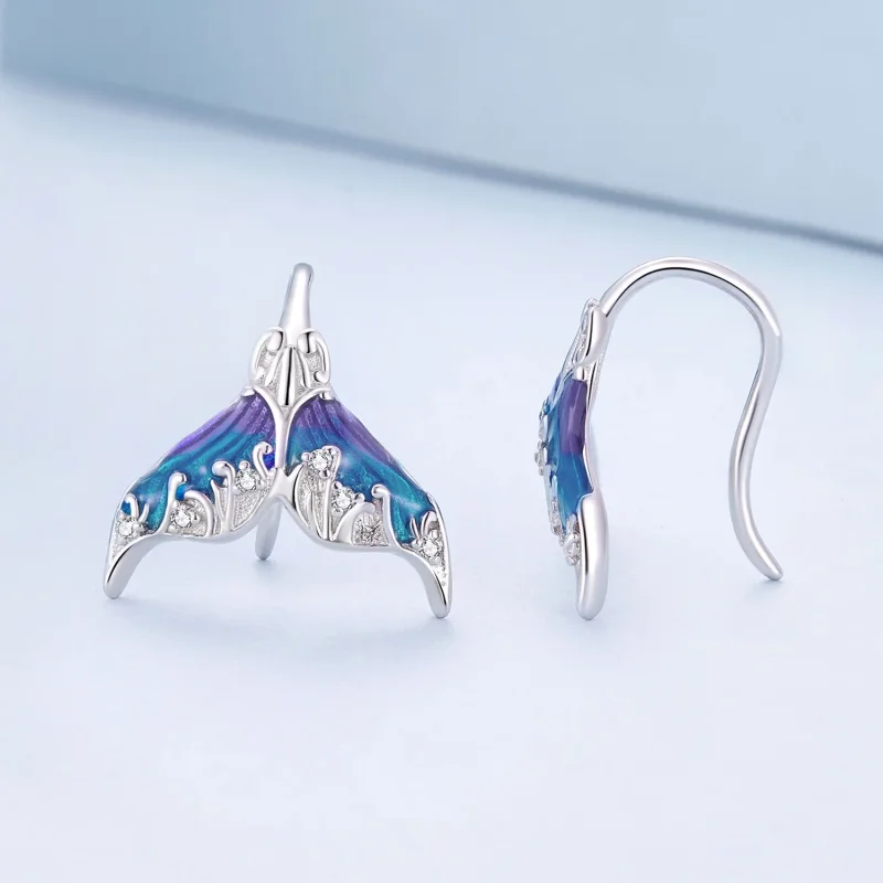 (immagine per) Pandora Style Dreamman Orecchini a Perno Coda di Sirena - BSE921 - Visualizza 3