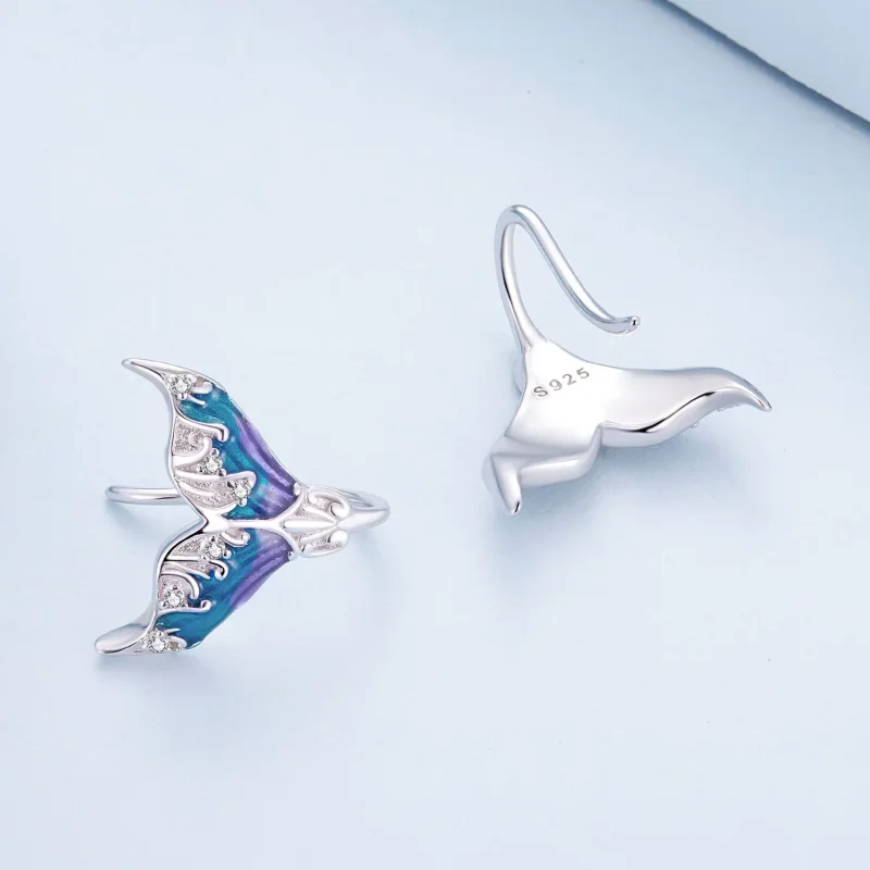(immagine per) Pandora Style Dreamman Orecchini a Perno Coda di Sirena - BSE921 - Visualizza 4