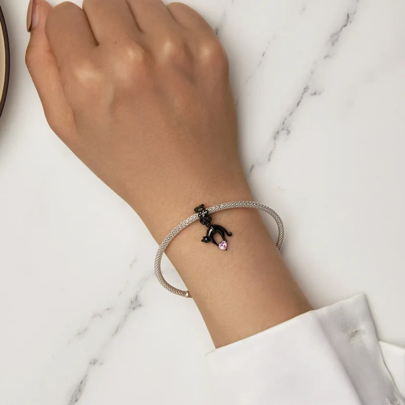 (immagine per) Pandora Style Gatto Nero Dangle - SCC2519 - Visualizza 6