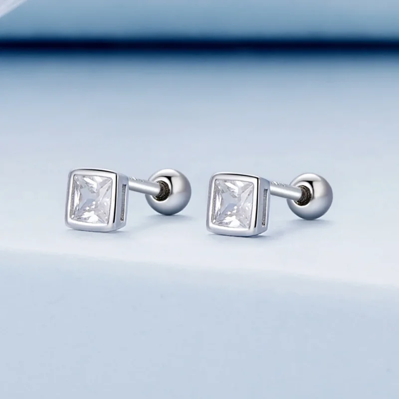 (immagine per) Pandora Style Orecchini a perno in Mini Principessa Zirconia - BSE885-S - Visualizza 2