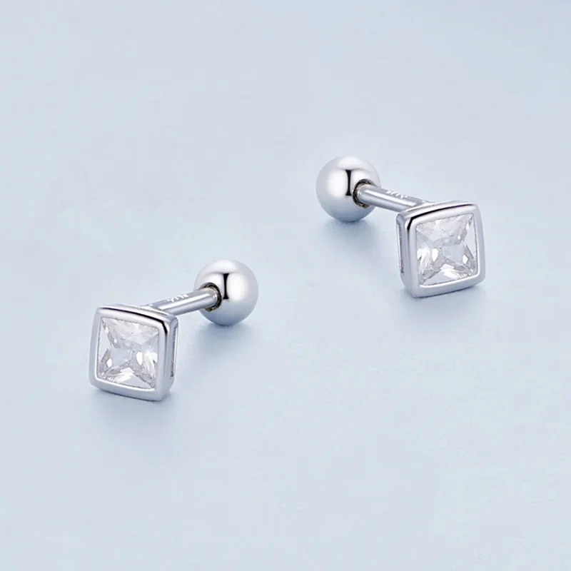 (immagine per) Pandora Style Orecchini a perno in Mini Principessa Zirconia - BSE885-S - Visualizza 3