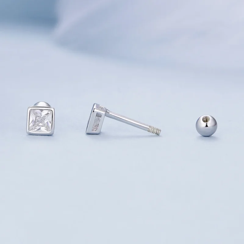 (immagine per) Pandora Style Orecchini a perno in Mini Principessa Zirconia - BSE885-S - Visualizza 4