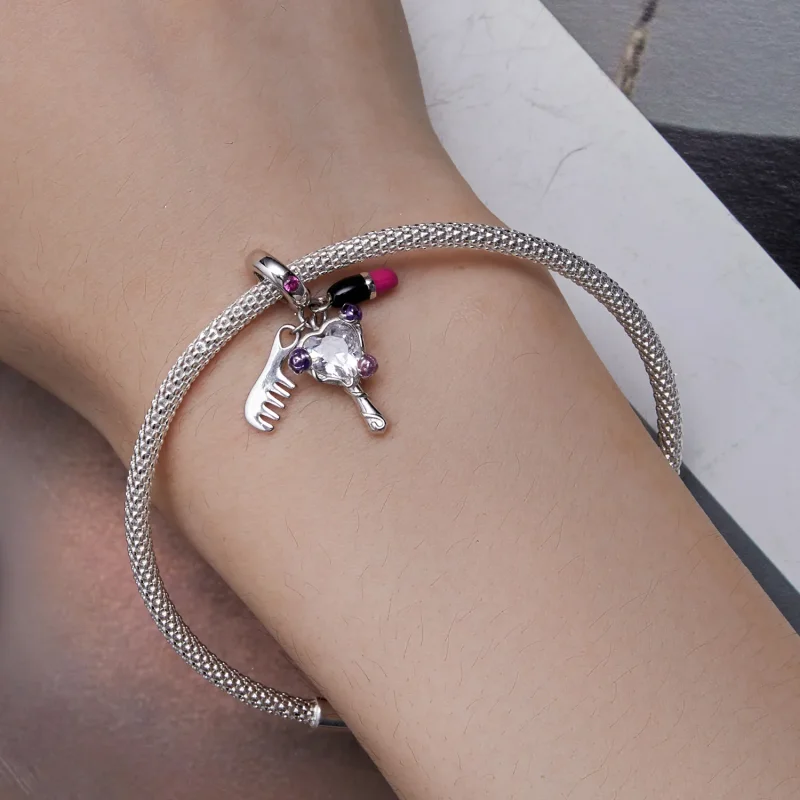 (immagine per) Pandora Style Pettine, rossetto e ciondolo con specchietto - SCC2474 - Visualizza 4