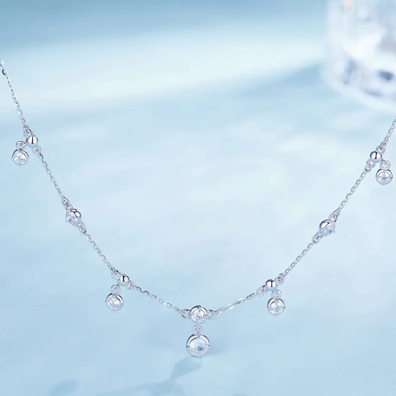 (immagine per) Pandora Style Sparkling Tassel Choker - BSN360 - Visualizza 2