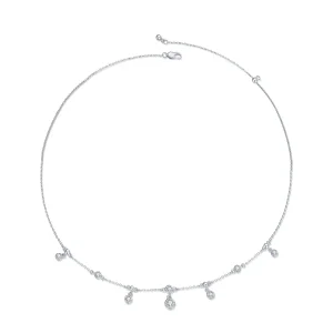Pandora Style Sparkling Tassel Choker - BSN360 (immagine per) Pandora Style Sparkling Tassel Choker - BSN360