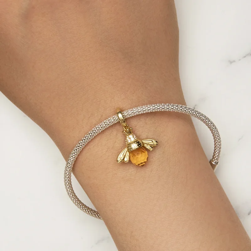 (immagine per) Pendente a forma di ape dorata stile Pandora - SCC035-B - Visualizza 5