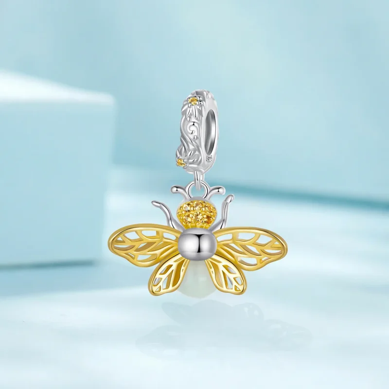 (immagine per) Pendente a forma di ape Pandora Style che brilla al buio - SCC2616 - Visualizza 2