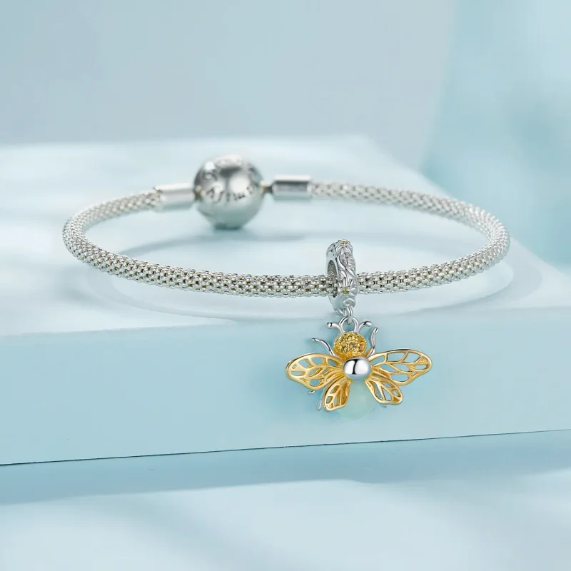 (immagine per) Pendente a forma di ape Pandora Style che brilla al buio - SCC2616 - Visualizza 3