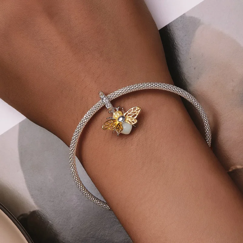 (immagine per) Pendente a forma di ape Pandora Style che brilla al buio - SCC2616 - Visualizza 7