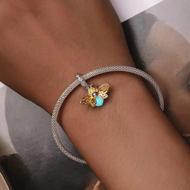 (immagine per) Pendente a forma di ape Pandora Style che brilla al buio - SCC2616 - Visualizza 8