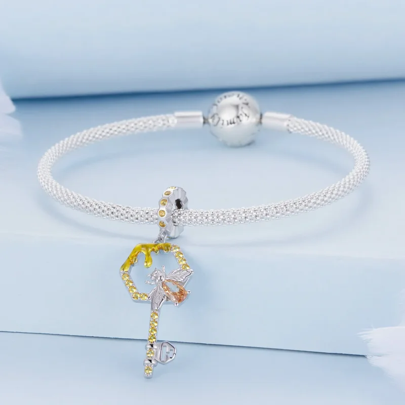 (immagine per) Pendente a forma di chiave a sciami in stile Pandora - BSC822 - Visualizza 3