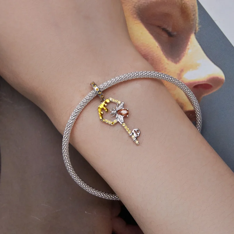 (immagine per) Pendente a forma di chiave a sciami in stile Pandora - BSC822 - Visualizza 5