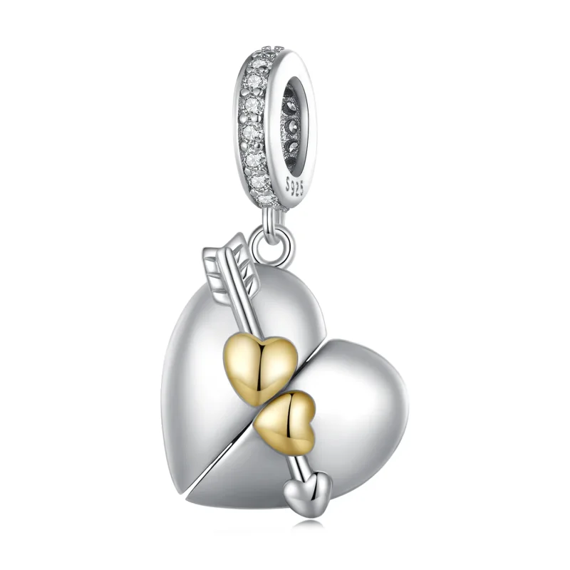(immagine per) Pendente a forma di cuore apribile nello stile Pandora - BSC804 - Visualizza 2