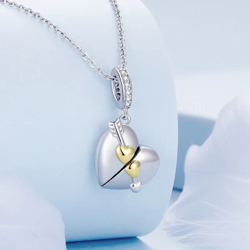 (immagine per) Pendente a forma di cuore apribile nello stile Pandora - BSC804 - Visualizza 4